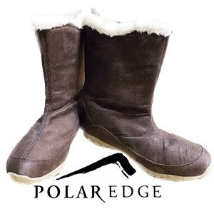 POLAR EDGE Insulated Thinsulate Winter Snow Boots Suede Fur Trim Women’s Size 8